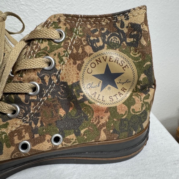 Converse All Star Rare Gas Mask Camo Camouflage High Top Tan Sneakers Men’s 5 - Picture 3 of 16
